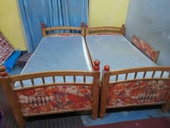 2 single bed with mattress