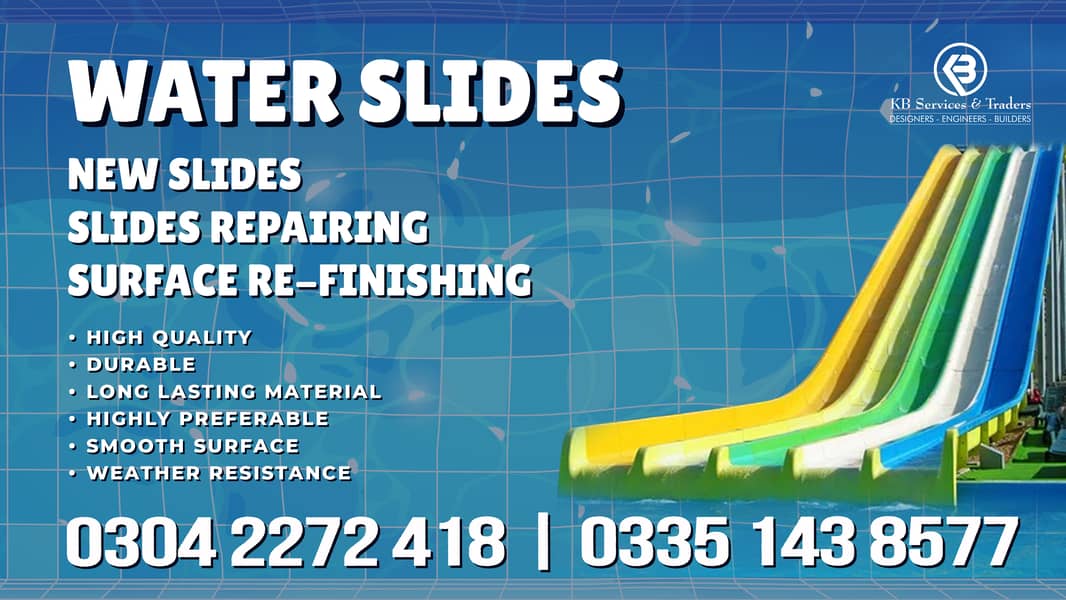 Water Slides | Fiberglass | Slide Repairing | Swimming Pool 0