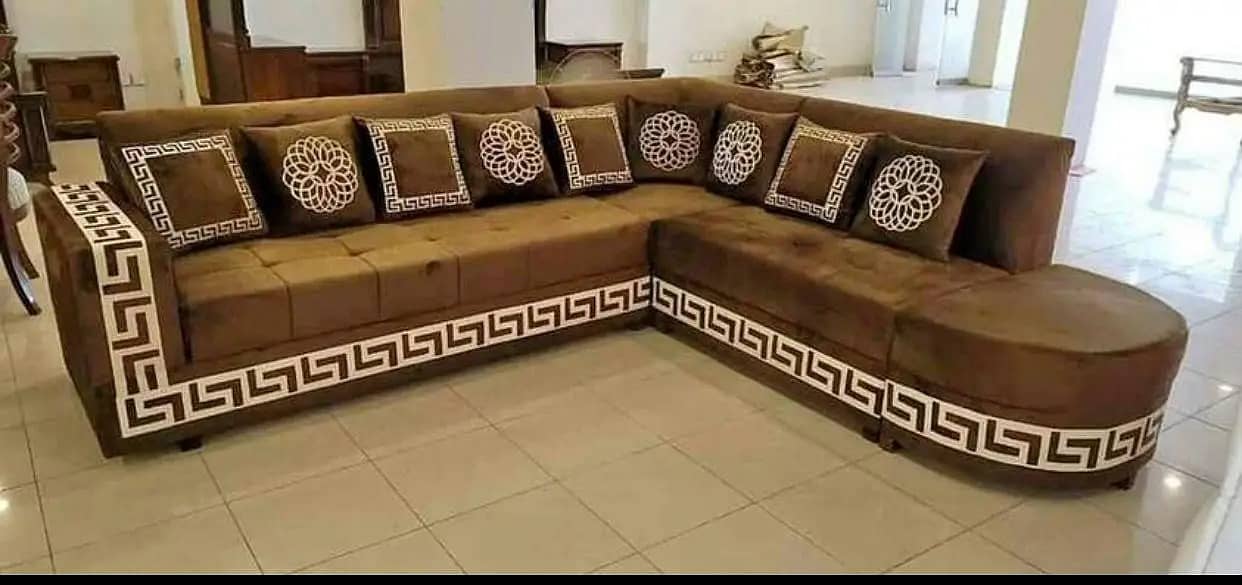 L shaped sofa set/sofa set/wooden sofa/poshish sofa/luxurious sofa 9