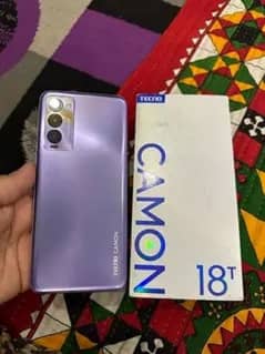 TECNO CAMON 18T WITH BOX & CHARGER & TWO BACK COVERS(03160470428)