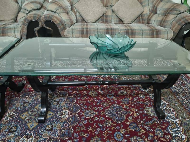 center tables\glass tables\wooden center table set for sale 3