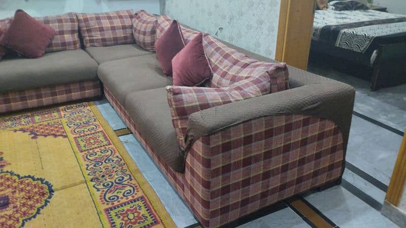 L shaped sofa for sale with cushions and covers 3