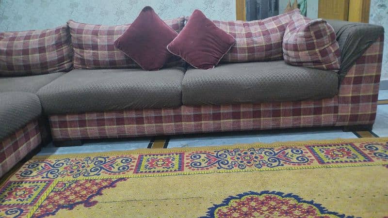 L shaped sofa for sale with cushions and covers 5
