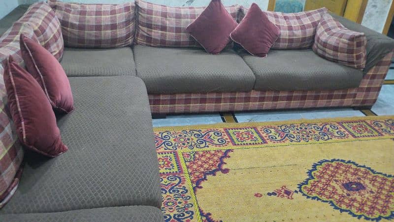 L shaped sofa for sale with cushions and covers 7