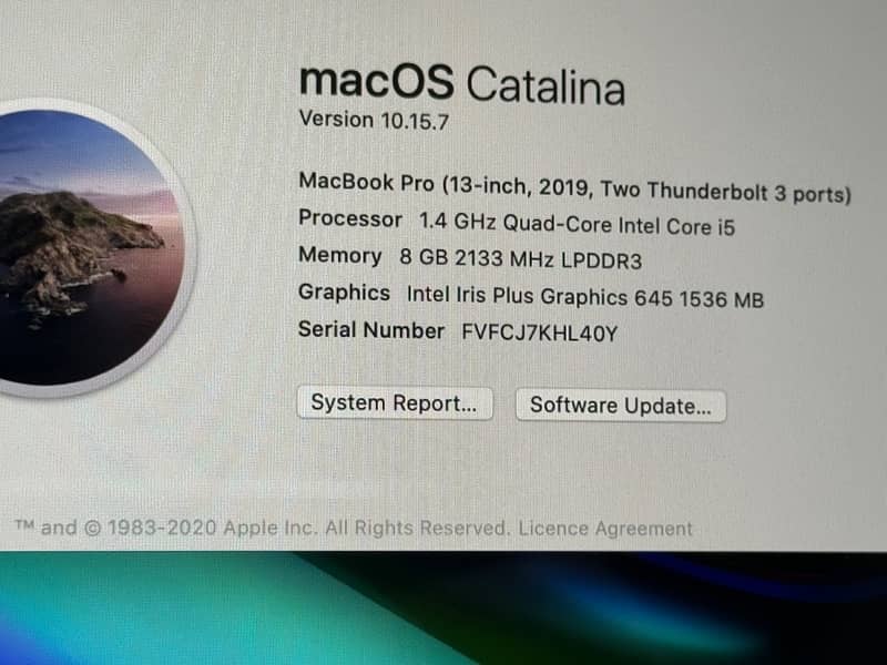 Apple macbook 2019 !! Core i5 8GB-128Gb Storage 2