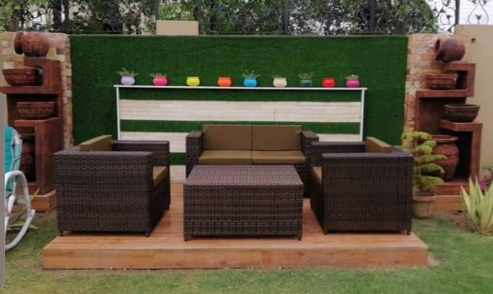 Garden chairs Garden Table | Rattan Furniture - Terrace Lawn Sofa set 7