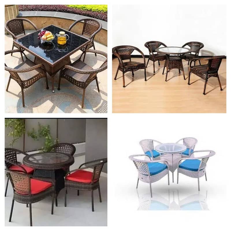 Garden chairs Garden Table | Rattan Furniture - Terrace Lawn Sofa set 14