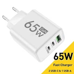 GaN fast charger 65 w USB type c pd 3.0