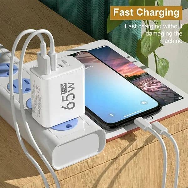 GaN fast charger 65 w USB type c pd 3.0 1