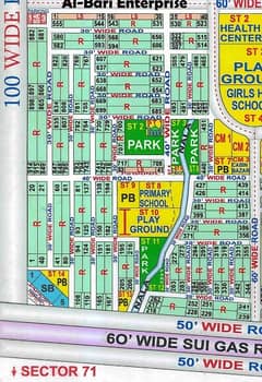 Corner Plot of 120 Sq Yds in Sector 73, 74 and 81, Taiser Town MDA Scheme 45 0