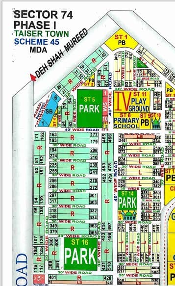 Corner Plot of 120 Sq Yds in Sector 73, 74 and 81, Taiser Town MDA Scheme 45 6