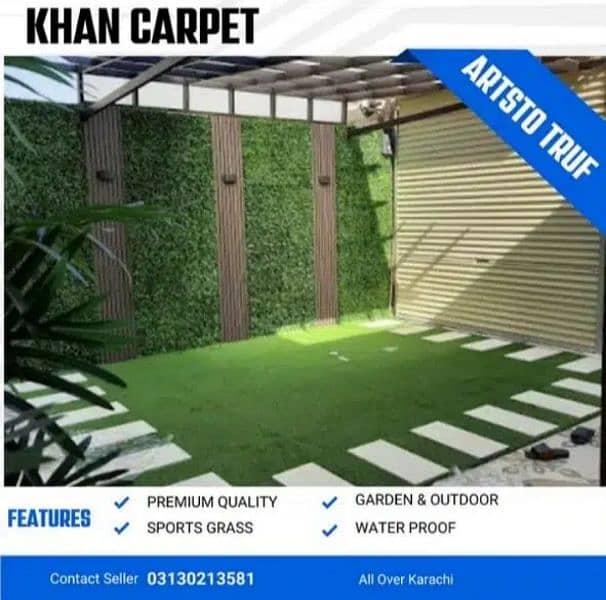 Artificial Grass - Balcony Lawn Rooftop Garden Sports Turf Available 2