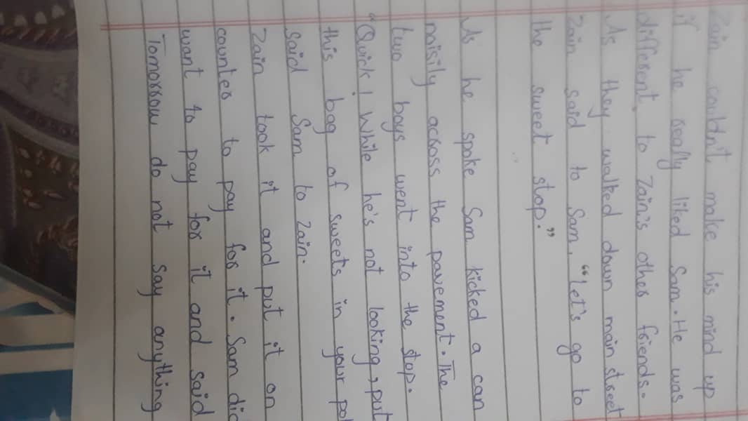 Handwriting assignment work 5