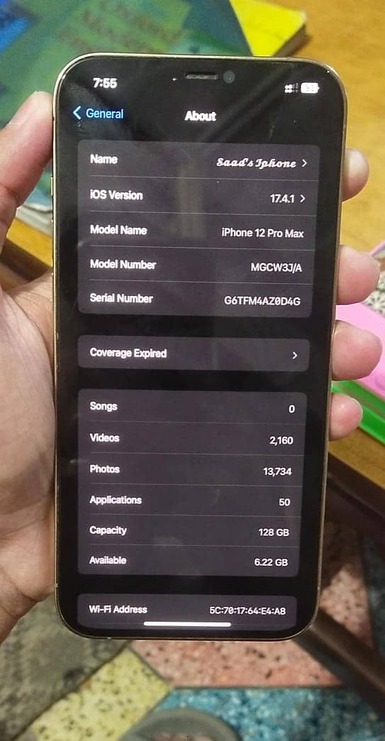 Iphone 12 pro max 128gb Pta Approved 10