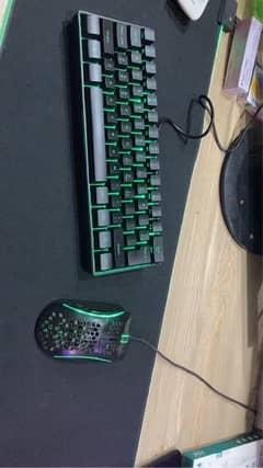 glorious  model D mouse wired + NVC 61 keys rgb keyboard