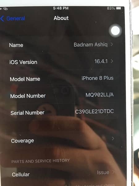 iPhone 8plus panel change finger off battery change black color bypass 5
