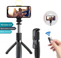 3 In One Selfie Stick Tripod With Flash Light