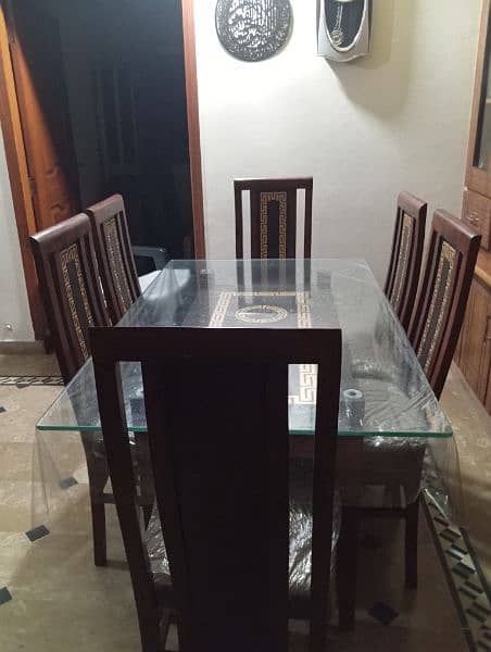 6 chairs set of lacker dining table 7