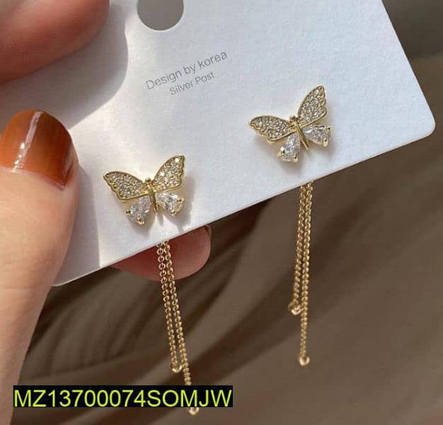 Elegant Butterfly Tassels Drop Earring 2
