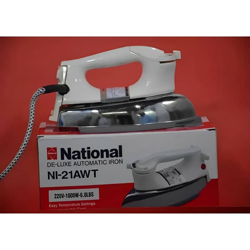 national iron 1000W Heavy Duty Deluxe Automatic Iron With Non-Stick Co 1