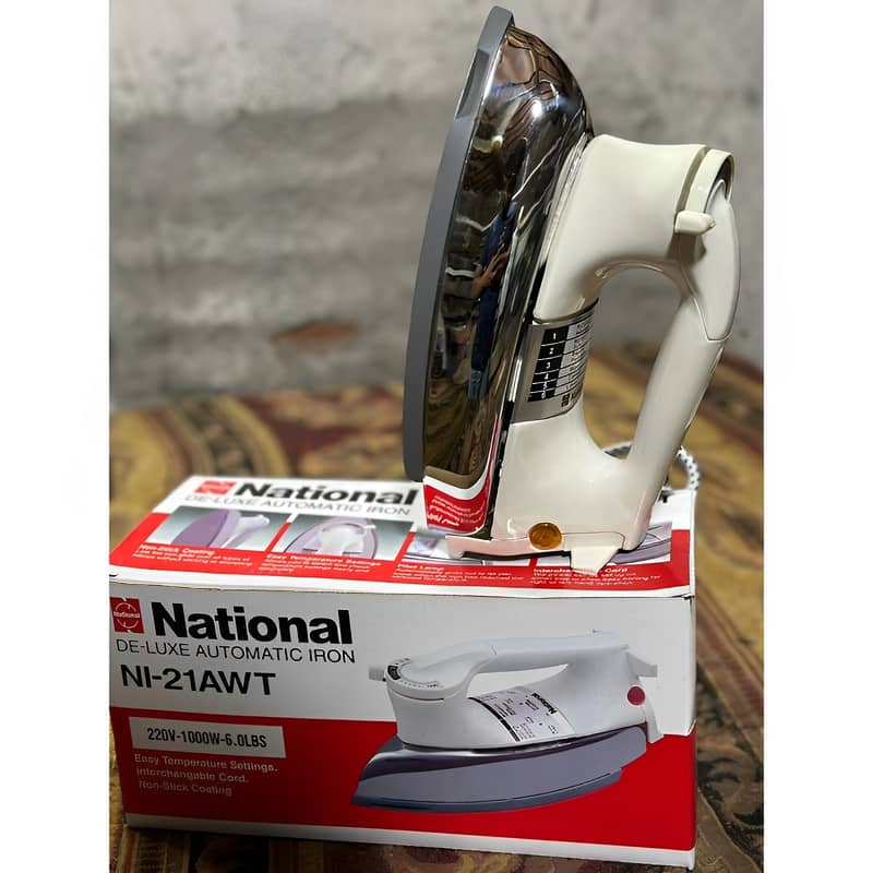 national iron 1000W Heavy Duty Deluxe Automatic Iron With Non-Stick Co 2