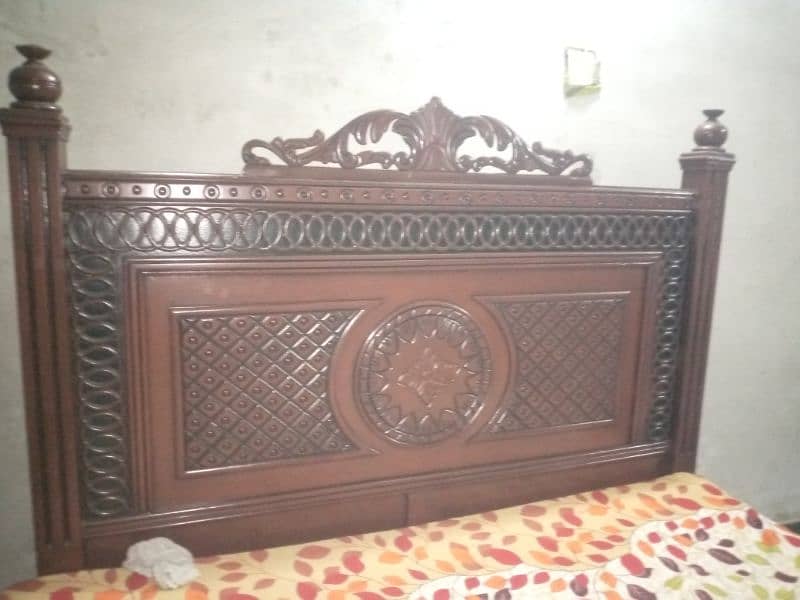 king size bed with double ply brown in color 2