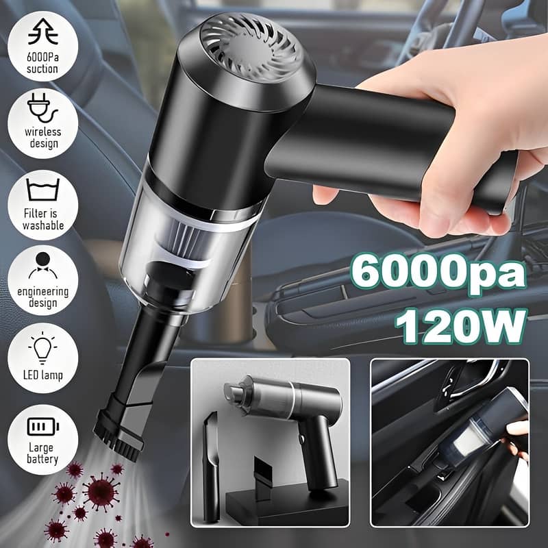 Portable 3 In 1 Powerful Cordless Vacumm Cleaner Duster Blower Ai 4