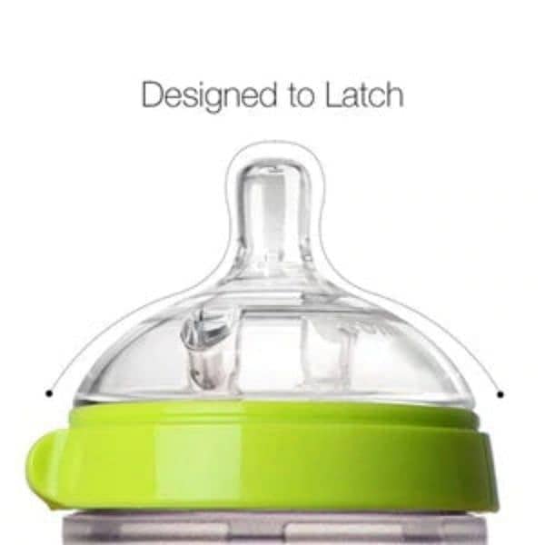 Baby Feeder (Natural Feel  Silicon Baby Bottle 150ml (Green) 5