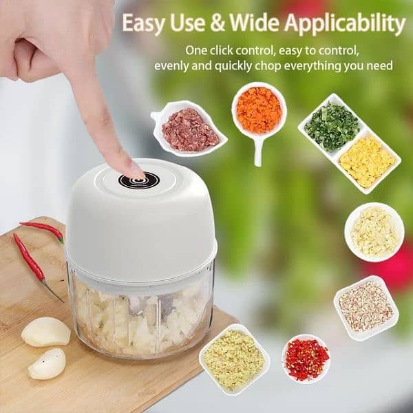 Electric Vegetables Chopper Meat  Garlic Onion Masher For Kitchen 2