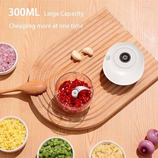 Electric Vegetables Chopper Meat  Garlic Onion Masher For Kitchen 8