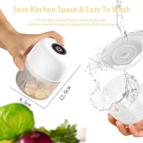 Electric Vegetables Chopper Meat  Garlic Onion Masher For Kitchen 13