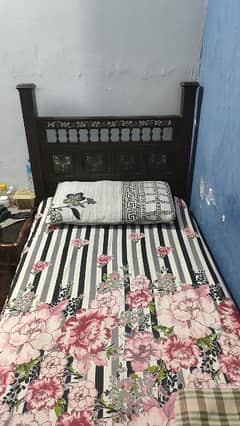 2 Single Beds (Chinioti) with Molty Spring Matress and center table