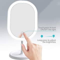 GUOOK LED Lighted Makeup Mirror with Lights Rechargeable Vanity Mirror