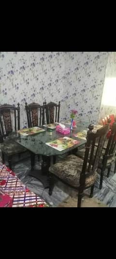 Dining table with Six Chair 0