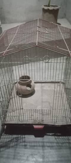 BIG BIRD CAGE WITH POT FOR SALE 0