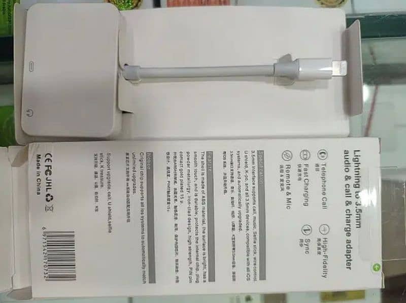 apple iphone 100% Original 3.5mm audio charging splitter converter 2