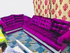 Sofa 7 Seater Silky Purple