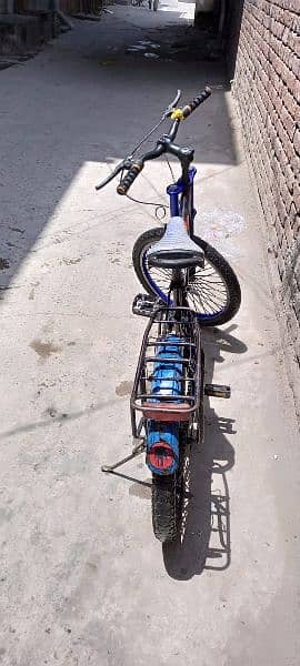 Bicycle in blue with stickers 3