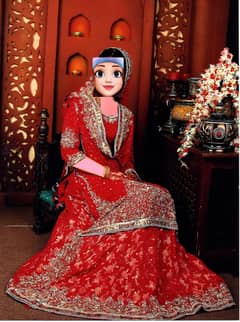 Red Bridal Lehenga with Heavy Embroidery work.