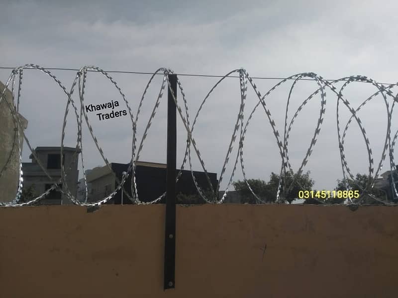Secure Home with Razor Wire, Chainlink Fence, Concertina Barbed wire 2