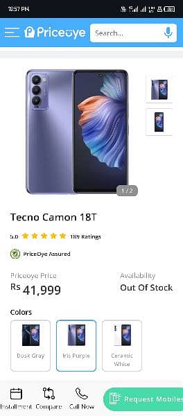 Tecno common 18t ok se with box and charger 1