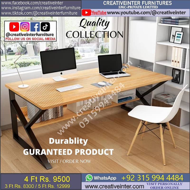 Study Table Computer Laptop Workstation Chair Meeting Desk CEO 6
