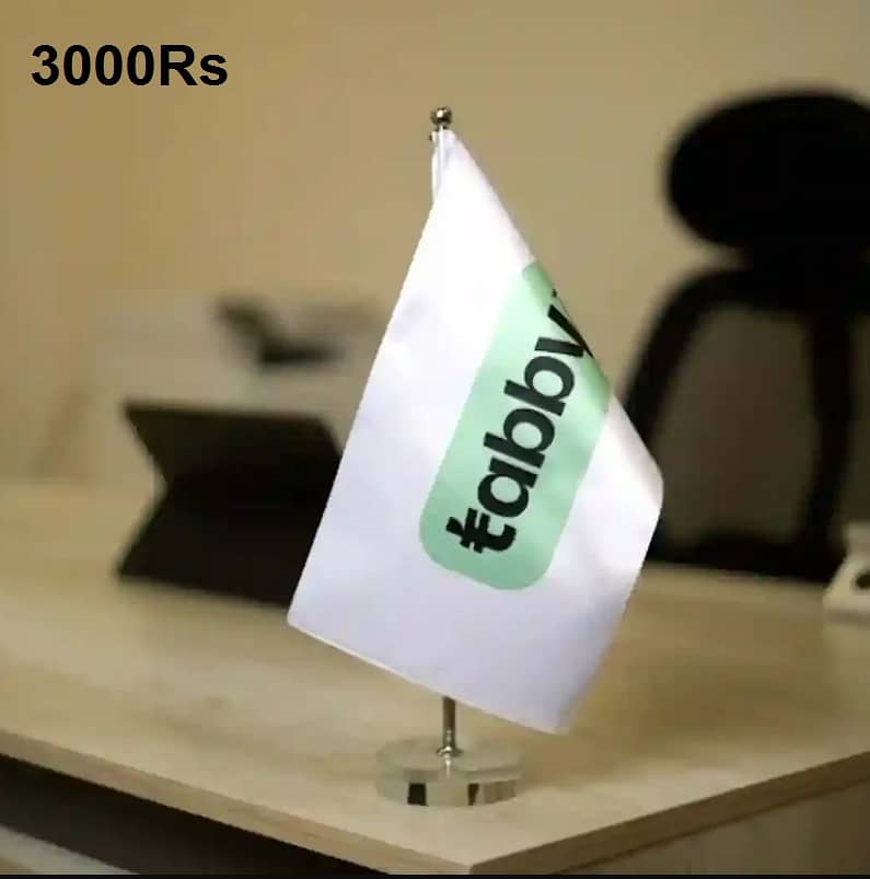 Azad Kashmir Flag , Indoor flag & floor stand for company for office 16