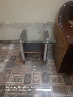 set of 3 tables with glass top for sale