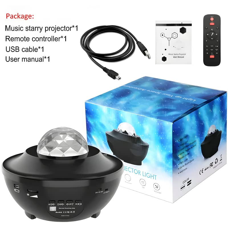 Compact Multi-Functional LED Galaxy Projector Light With Built-In Blue 6