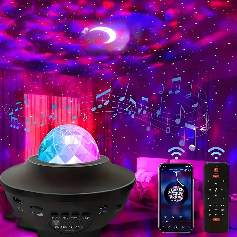 Compact Multi-Functional LED Galaxy Projector Light With Built-In Blue 9