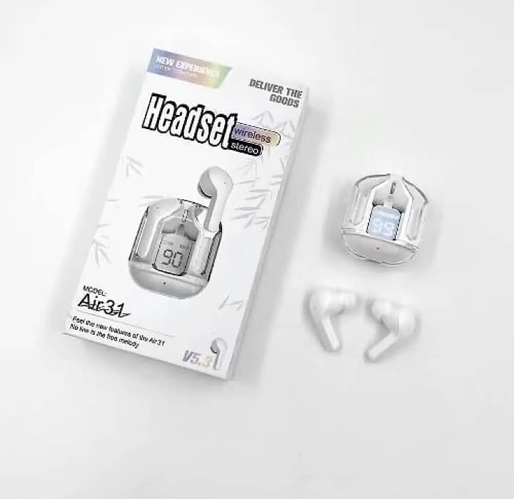 Air 31 Crystal Wireless Earbuds (with Pouch)|Wireless Earbuds 18