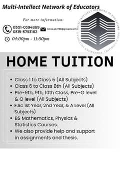 Home & Online Tuition