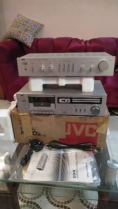antique JVC company tape recorder and Amplifer