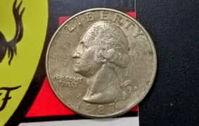 1987 Washington P Quarter Error In L Being Low , quarter dollar coin 0